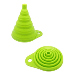 Collapsible Style Funnel Hopper Practical Stretchable Kitchen Tools Pink Green Blue New Arrival Mini Silicone Gel Foldable